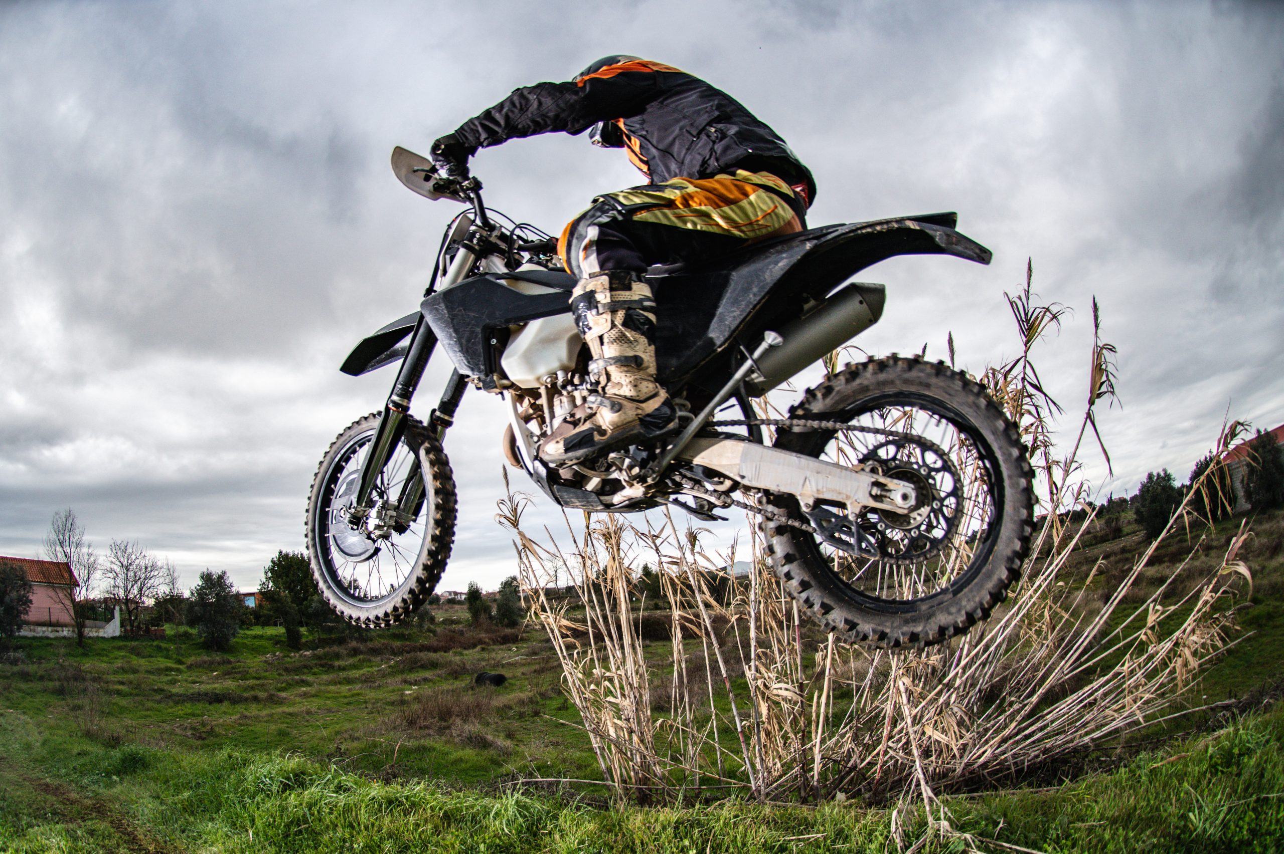 motorbike enduro rider jumping