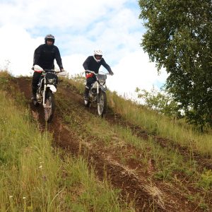 Enduro rider in downhill