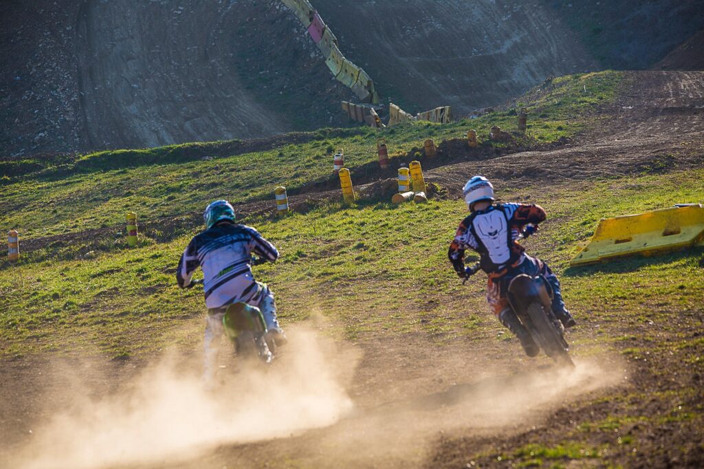 two motocross riders on the bike